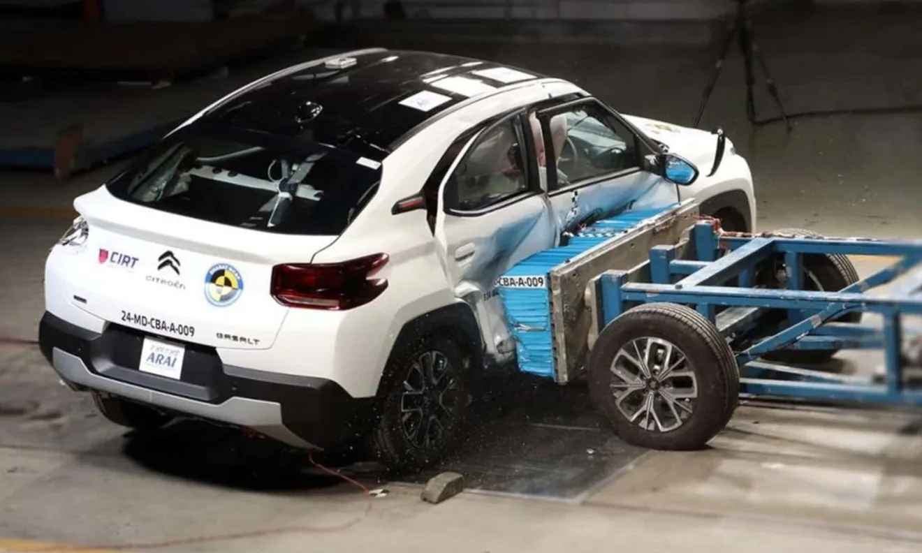 Citroën Basalt em crash test [divulgação]